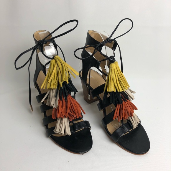 Marc Fisher Shoes - Marc Fisher playful fringe lace up heels